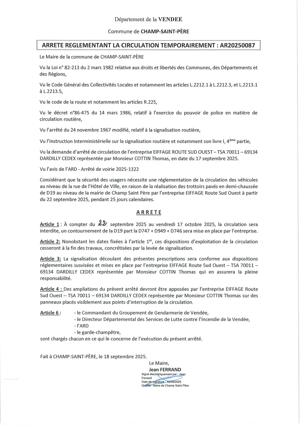 Commune du Champ Saint Père