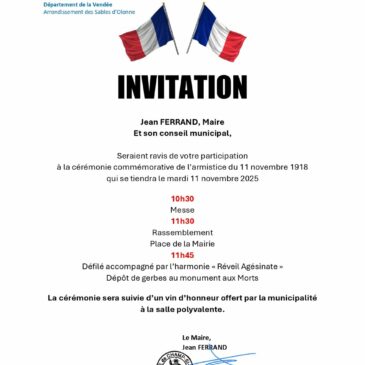 Invitation 11 novembre 2025