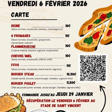Vente pizzas et burgers