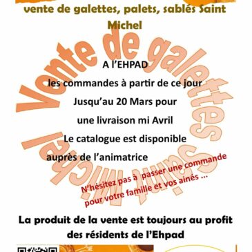 Vente de gâteaux Saint Michel à l&rsquo;Ehpad Beauséjour