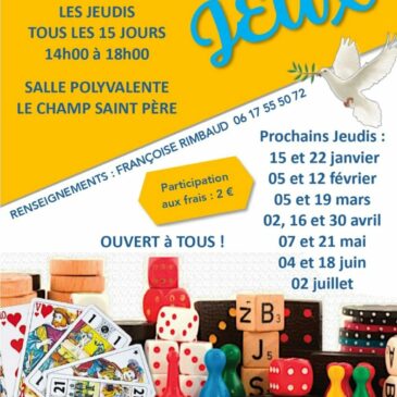 Jeux du jeudi après midi