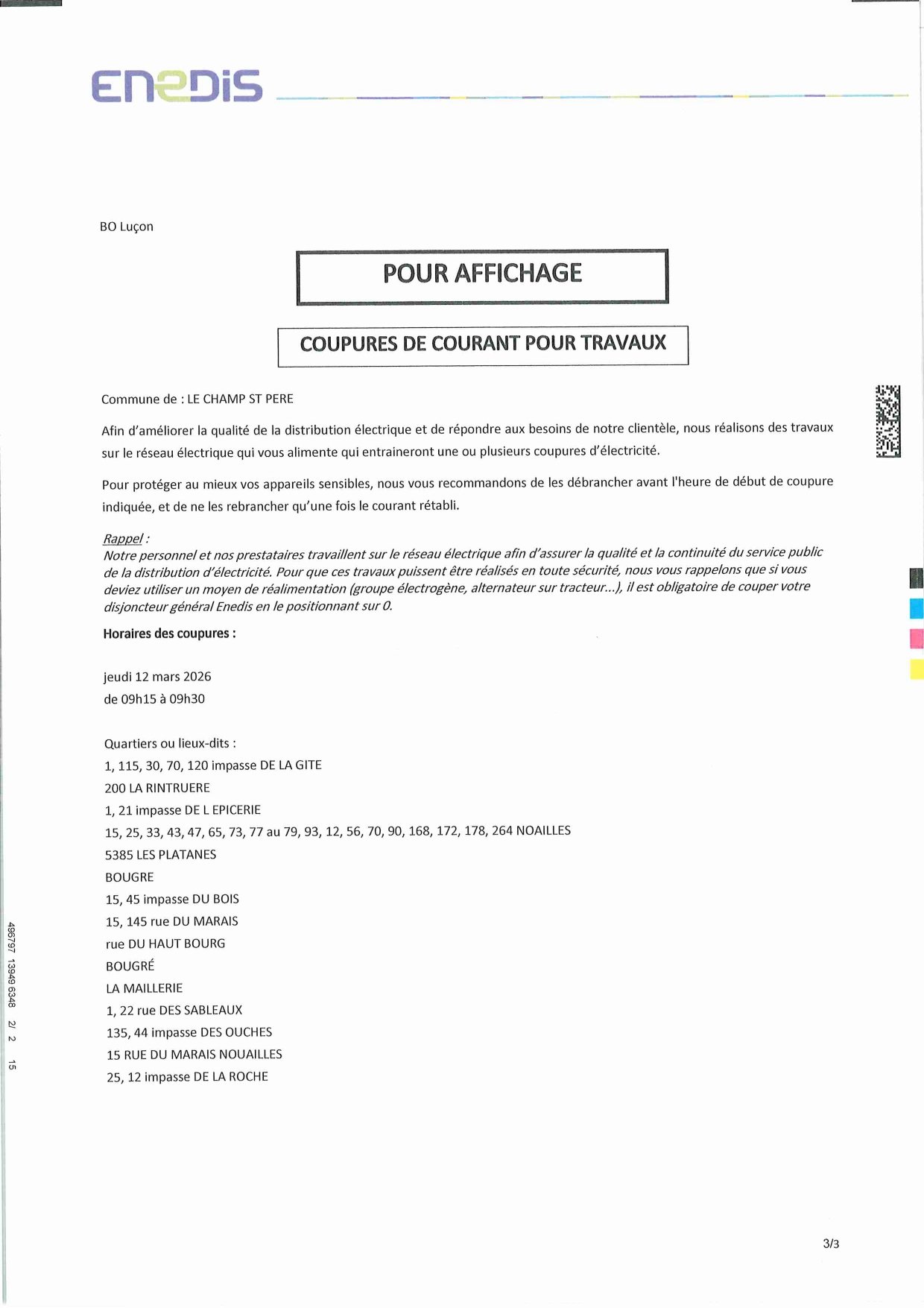 Commune du Champ Saint P&egrave;re